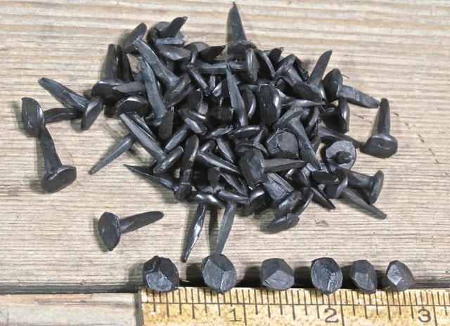 5/8" Rose head 100 nails square wrought iron vintage rustic Decorative historic