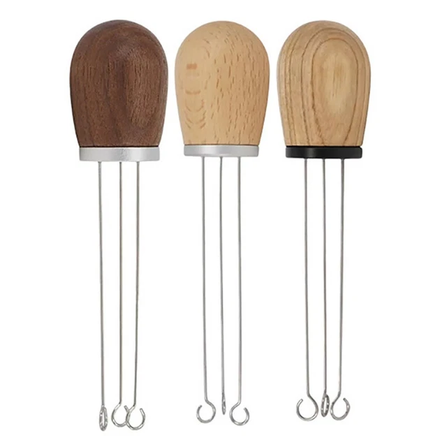 Distributeur à Aiguilles Pour Café Expresso - Aiguille En Inox Réglable (58MM, 53MM, 51MM) Avec Support | Outil Professionnel Barista