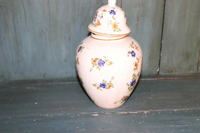 Terrine Ocre Vintage – Pot Avec Couvercle – Faïence Française Années 70