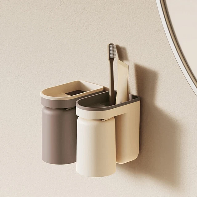 La Couleur Rouge Porte-gobelet Mural Pour Enfants, Salle De Bain, Organisateur De Rinçage