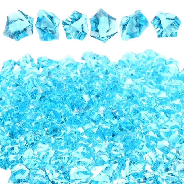 Ghiaia Di Vetro Per Acquario | Pietre Irregolari Blu Oceano | 1.1 Libbre | Decorazione Vasi E Giardino - Foto 2