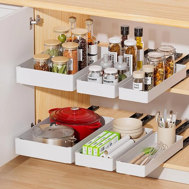 Cassetto Estrattibile Per Cucina 18 Cm - Organizer Sotto Armadio Con Guide Scorrevoli - Foto 11