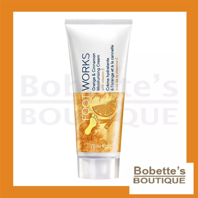 FOOTWORKS AVON CRÈME HYDRATANTE NOURRISSANTE Orange & Cannelle pour Pieds Secs