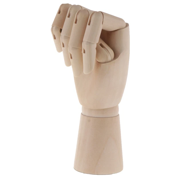 Manikin gelenkig geschnittene Schaufensterpuppe rechte Hand Holz flexible Finger