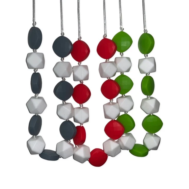 Lote De 3 Lil Jumbl Bebé Dentición Collar (FK016) 3 Colores