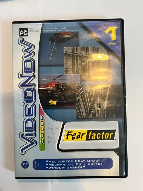 Video Now Player w/10 Asst’d Discs and Case *tested* Nickelodeon Fear Factor