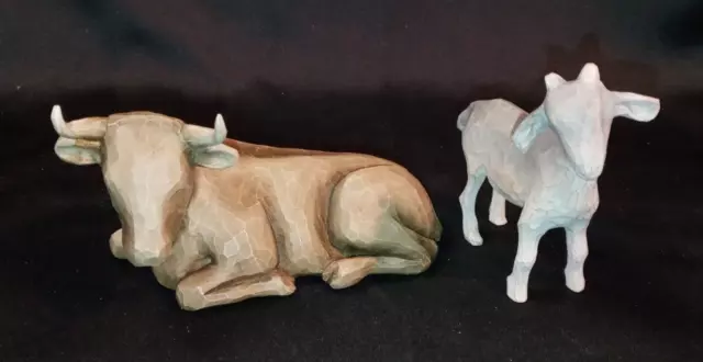 Willow Tree Susan Lordi "Ox And Goat" Nativity Demdaco 2006 Read Willow Tree Susan Lordi "Ox And Goat" Nativity Demdaco 2006 Read