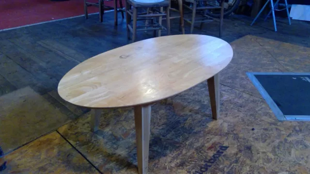 Coffee table , Oval solid pine