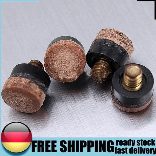 10pcs Pool Cue Tip Parts 10mm Pool Gun Ends Pool Stick Head Billiard Accessories
