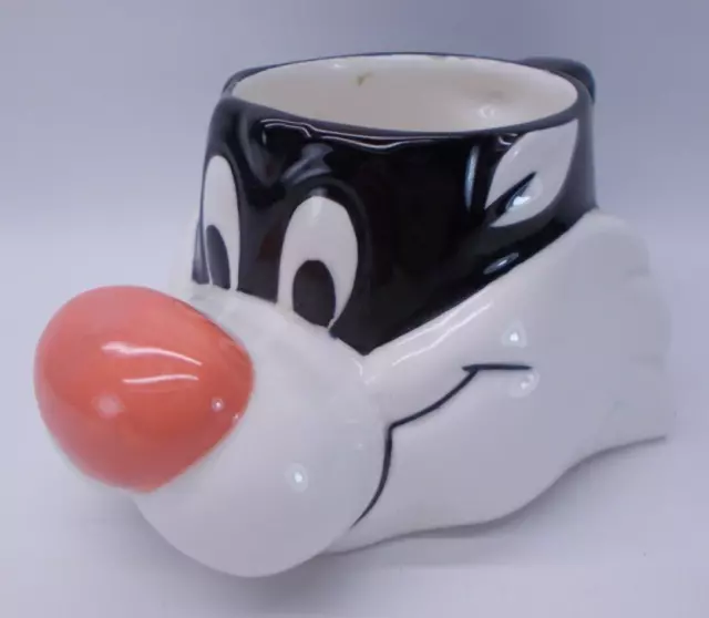 Warner Brothers Applause 1989 Sylvester Ceramic 3D Mug Black Cat