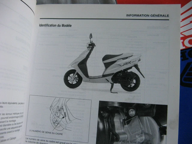 RARE MANUEL D'ATELIER d'origine HONDA Scooter SFX 50 s version ...