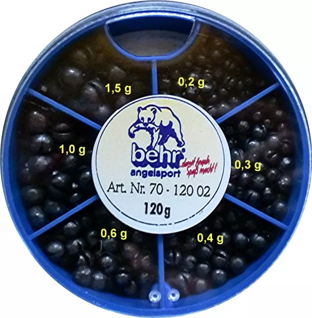 Schrotblei Spaltblei 120g mittlere Sortierung GP 25,00 EUR/kg Angelblei Behr