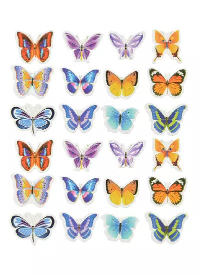 24 x Large Butterfly Edible Cupcake Toppers Birthday Party Cake Decoration