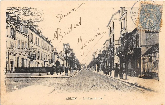 CPA 94 ABLON LA RUE DU BAC (dos non divisé)