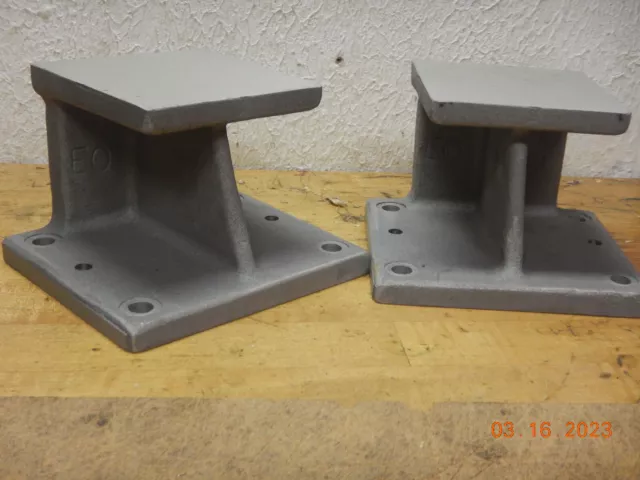 2 Eq Base 100Mm Non-Ferrous Metal Riser Pedestals Bases Angle Plates Machinist