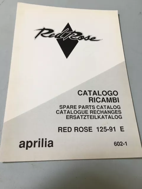 Aprilia supplément catalogue pièces détachées Red Rose 125 91 chassis parts list