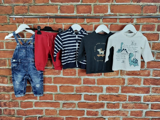 Felpa Con Cappuccio Bambini Età 6-9 Mesi Next Gap Zara Maglietta Jogger 74Cm