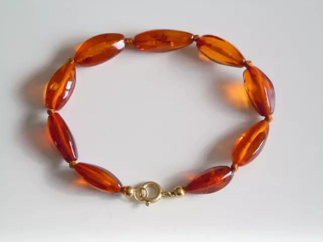 Bracelet Miel Nature Ambre Olives 6,9 G / Longueur ca.20 CM 3