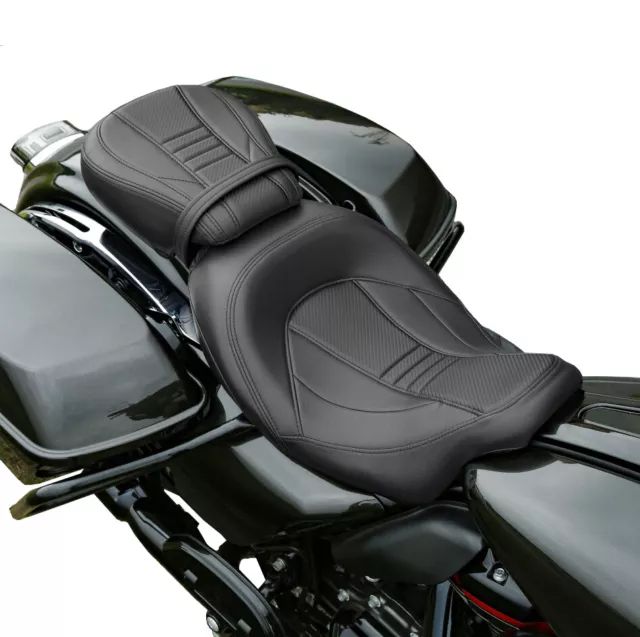 For Harley Touring CVO Road Street Glide 2009-2023 Driver Passenger Pillion Seat