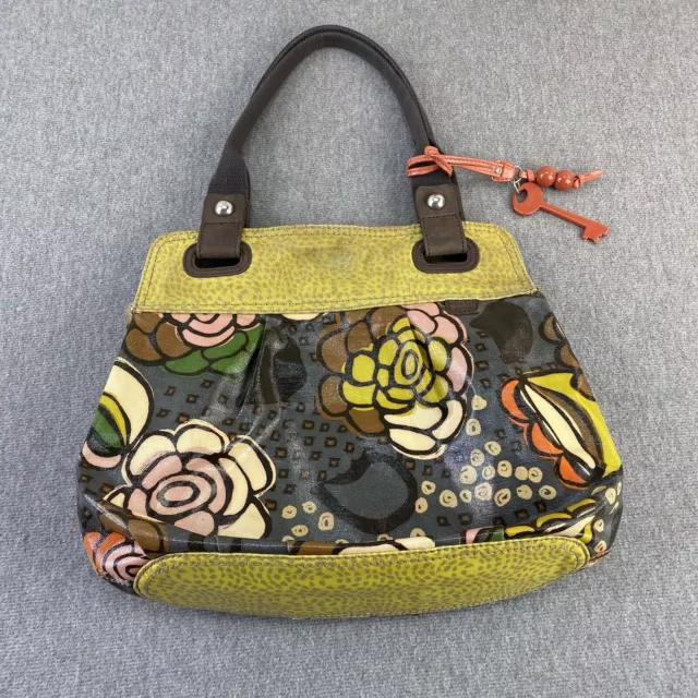 Fossil Key-Per Women's Handbag Multicolor Floral Coated Canvas Shoulder Tote Bag