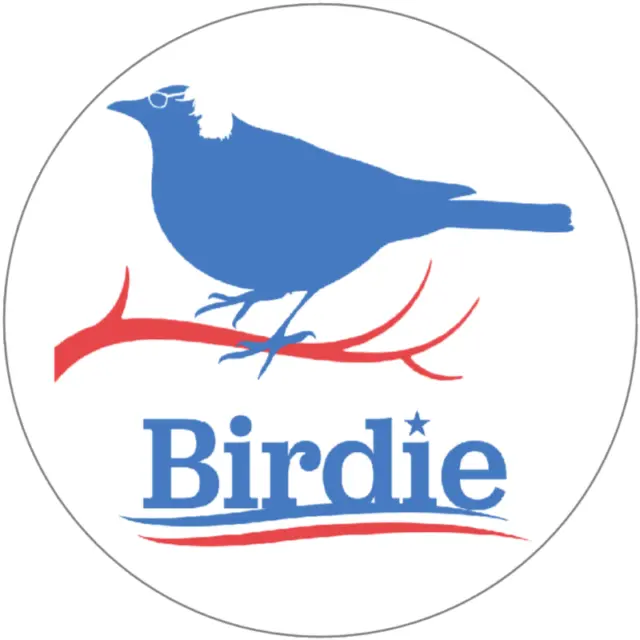Birdie - Bernie Sanders Bird Democrat - 10 Pack Circle Stickers 3" x 3"