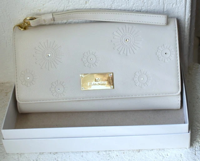 Portefeuille Compact Karl Lagerfeld En Simili Cuir - Coloris Blanc, Dimensions 10x11.5 Cm, Neuf Avec étiquettes