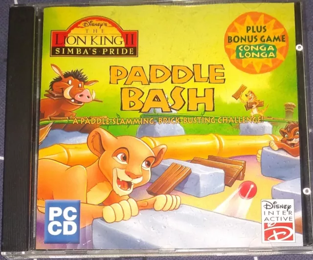 LION KING 2 PADDLE BASH + CONGA LONGA PC CD GAMES disney
