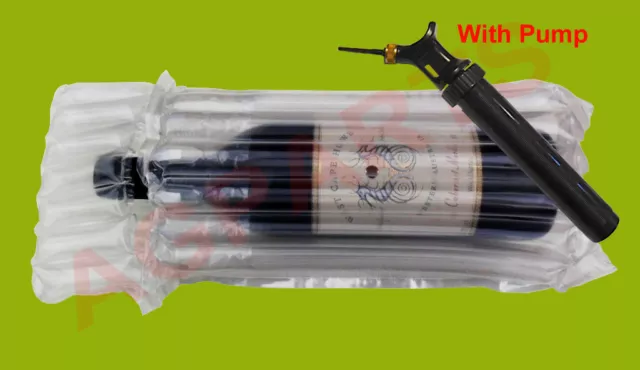 Inflatable Air Packaging Bubble Pack Wrap Bag For Wine Bottle With Pump