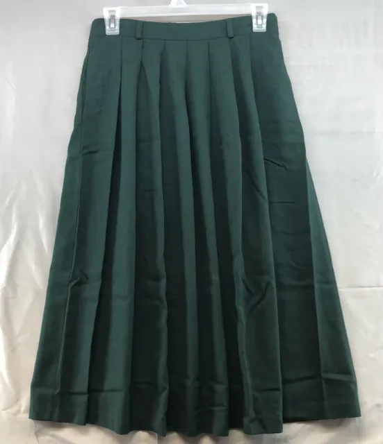 Vintage Briggs Stretch Green Pull On Skirt Size 14 Women