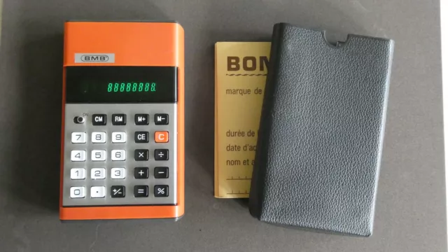 Vintage calculatrice BMB 80 M   fonctionnelle  1975  Japan