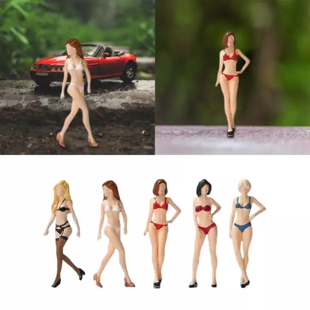 Miniatur-Mädchenmodell im Maßstab 1:64, bemalte Figuren, stimuliertes
