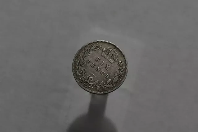 🧭 🇬🇧 Uk Gb 6 Pence 1893 Victoria Bull 3285 Silver B59 #3000