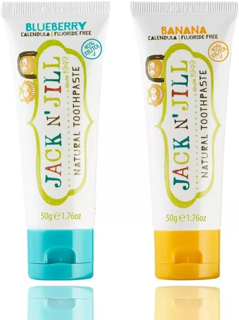 Jack N' Jill Kids Natural Toothpaste Blueberry & Banana Bundle 2 x 50g