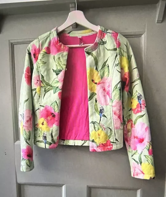 Ted Baker Girls Floral Jacket Age 13 - 14 Years Very Good Condition