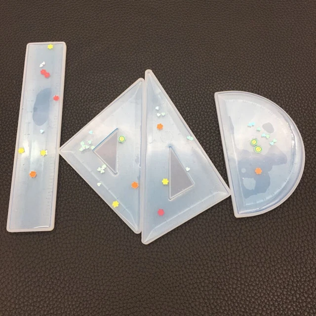 CAKE STENCIL 4PCS Silicone Resin Ruler Molds for DIY Craft £6.75 ...
