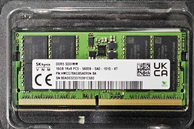 Hynix 8GB DDR5-5600 Desktop RAM DIMM - HMCG66AGBUA081N, 1Rx4, 1.1V, Lifetime Warranty