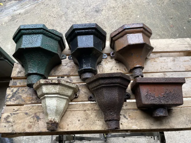 Vintage Victorian Cast Iron Rain Hopper Garden Wall Planter Pot gutter down pipe