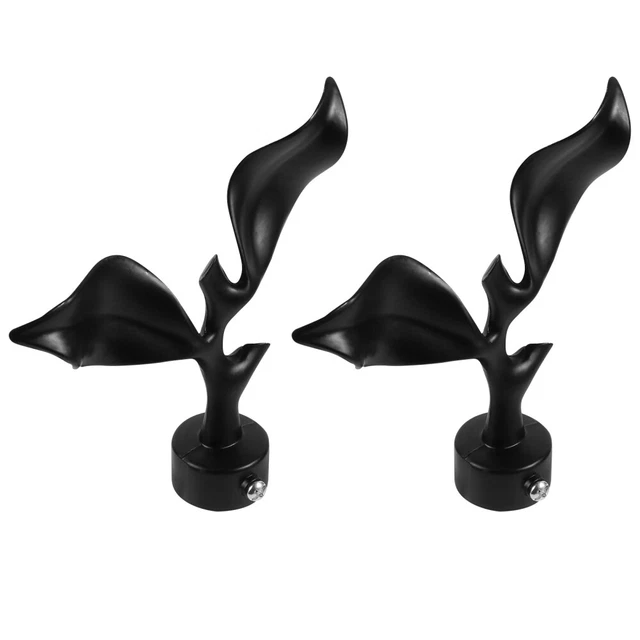 2pcs Curtain Rod Ends Hotel Room Iron Art Curtain Rod Head Plug