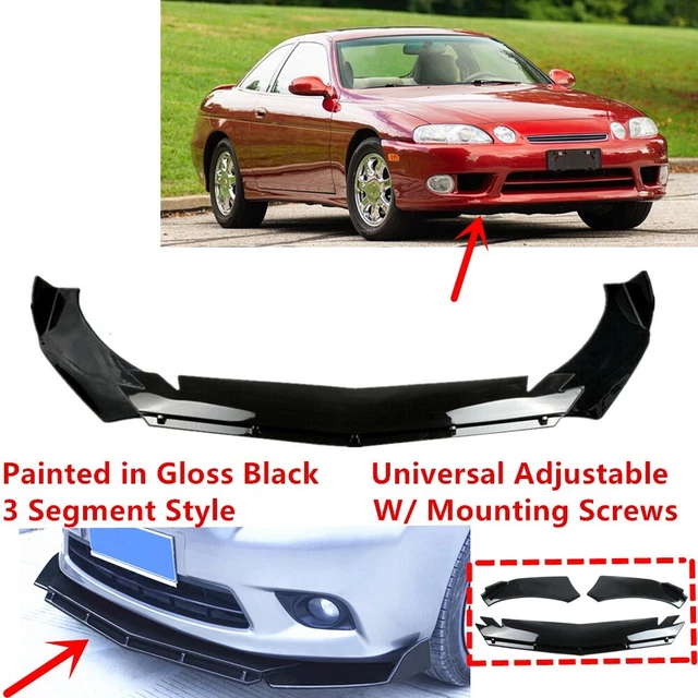 Add-on Universal For 92-00 Lexus SC400/300 Front Bumper Lip Splitter Gloss Black