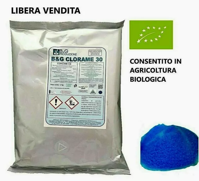 RAME FUNGICIDA PER PIANTE ossicloruro orto vite olive agricoltura biologico 1 kg