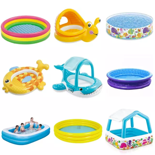 Kids Children Inflatable Paddling Pool Set Swimming Outdoor Garden Water Summer