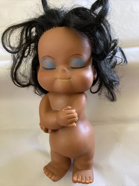 VTG. SUN BUNNY RUBBER HAWAIIAN HULA (?)DOLL Japan Sun Doll