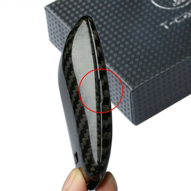 Black Carbon Fiber Remote Key Shell Case For Mercedes Benz E Class W213 2016-18