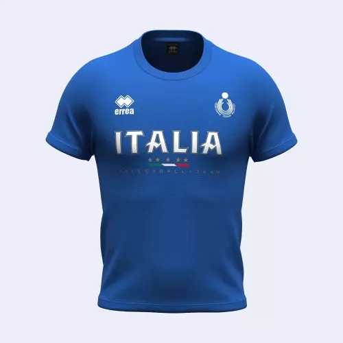 ERREA FIPAV T SHIRT NAZIONALE ITALIANA VOLLEY MAGLIA A MANICA CORTA royal