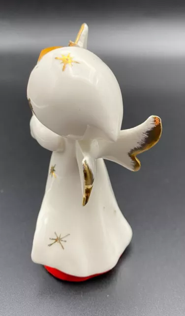 Vintage Christmas Napco Angel Holding Star Gold Trim Starburst Figurine 4" Japan 3