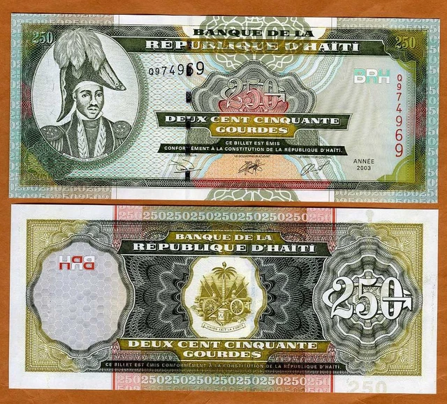 Haiti, 250 Gourdes, 2003, P-269b UNC