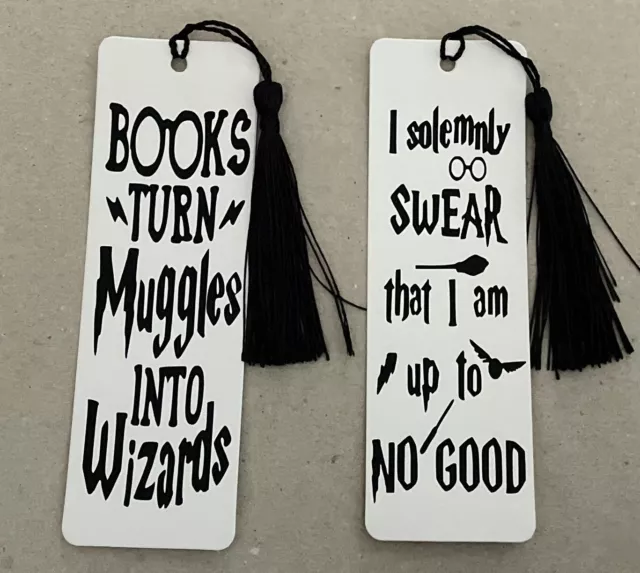 ￼ 2 X Bookmarks With￼ Tassel Harry Potter Birthday /Christmas Ect Gift