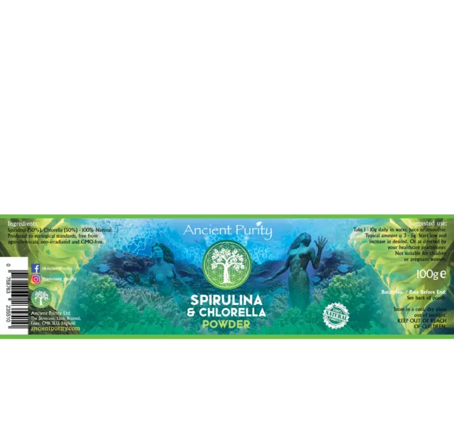 SPIRULINA & CHLORELLA PULVER - 100g 2