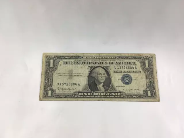 Series 1957 B United States of America One Dollar SILVER Note, Blue Seal, RARE