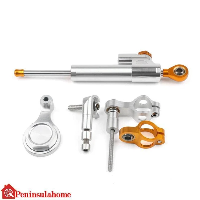 Steering Damper Stabilizer Fit For Yamaha YZF R1 2008-2012 R6 2006-2016 Silver ,